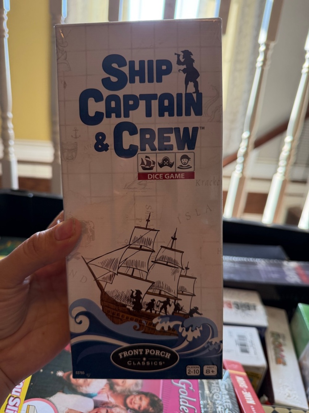 Ship Captain & Crew Dice Game - White & Navy Box